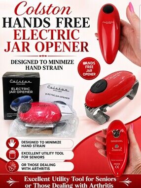 Colston Hands-free Electric Jar Opener New In Box